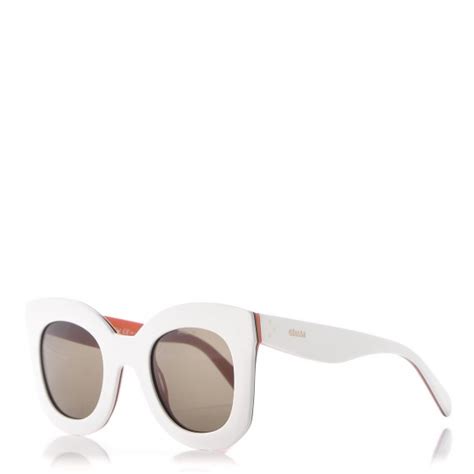 celine cl 41093 s|CELINE Marta Sunglasses CL 41093/S White Orange.